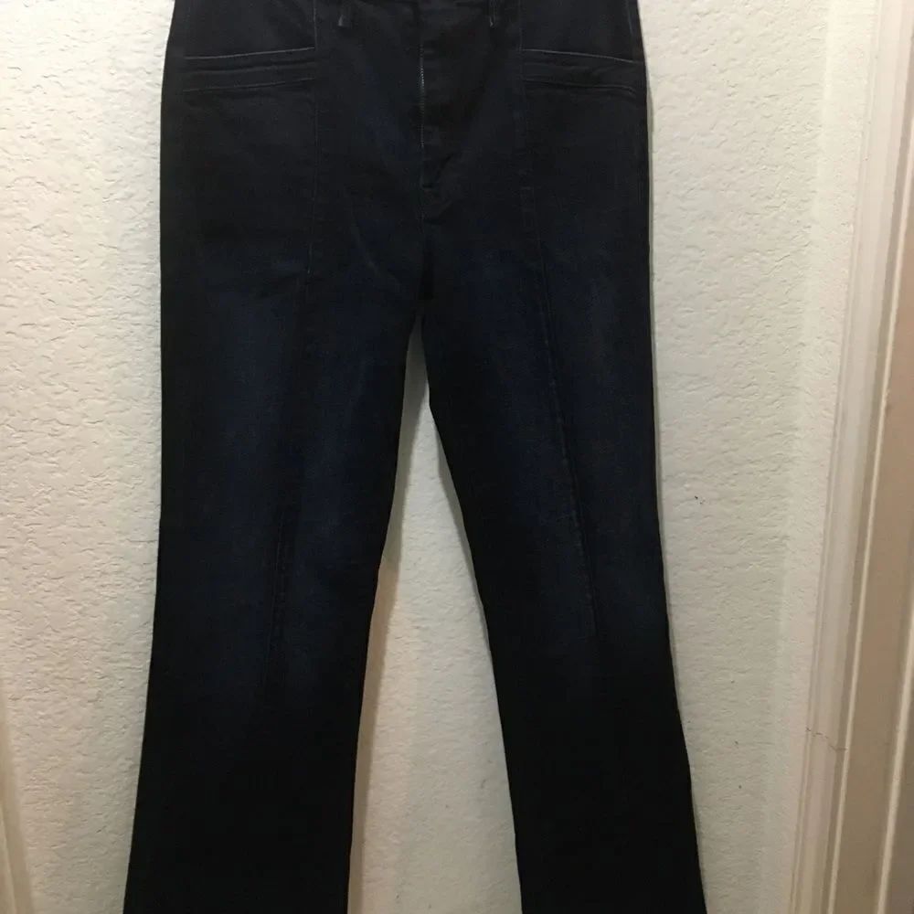 Mother Dark Wash Blue Jeans Size 29 Stretch straight legs inseam 30.5”